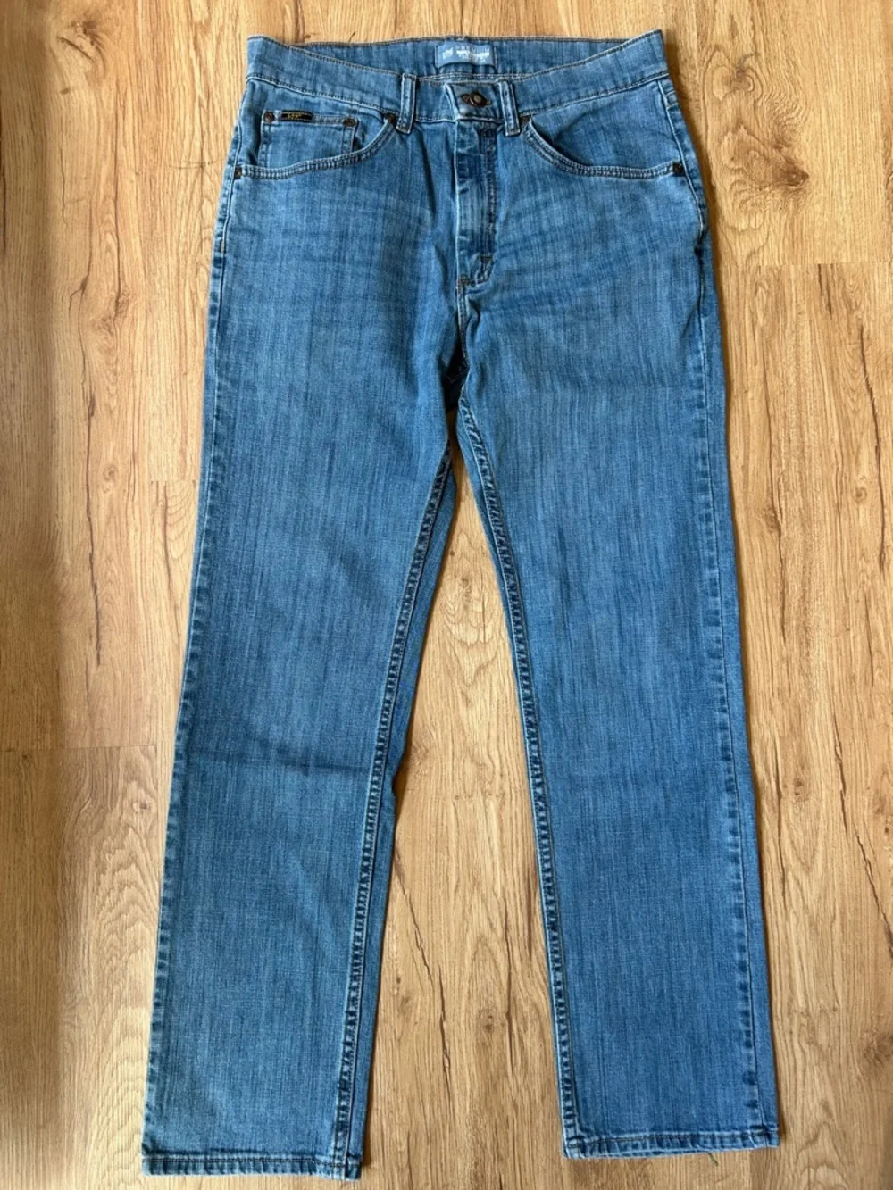 Lee 33x32 Men's Blue Straight-Leg Jeans